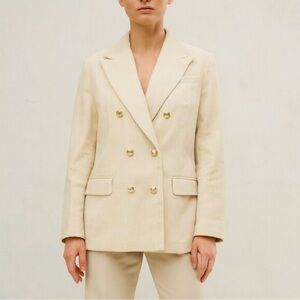 Rowing Blazers x Target Double Breasted Corduroy Blazer in Cream Sz.  XXL Sz. 2X